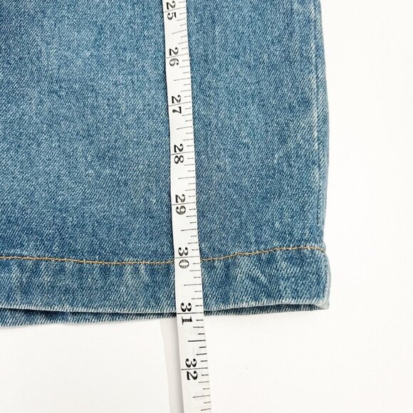 Vintage Jordache Chore Jacket Rigid Denim Blazer Medium Wash Women's Size L - Picture 10 of 13